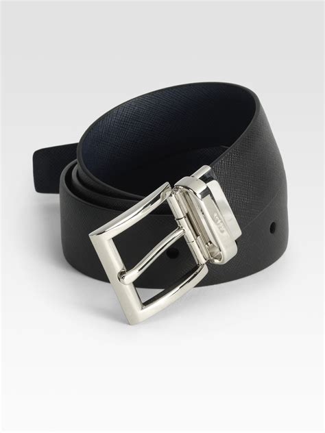 prada reversible belt|Prada reversible saffiano leather belt.